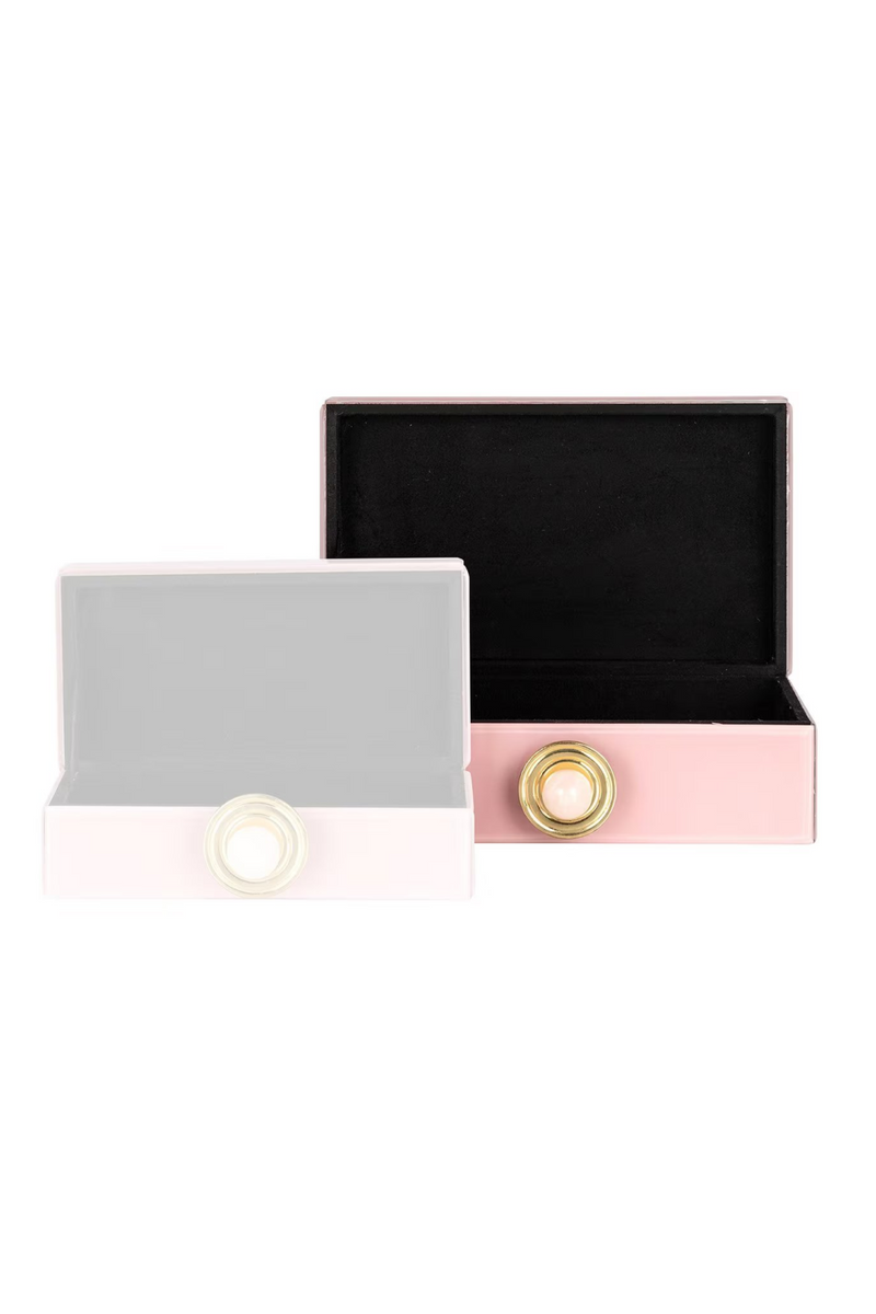 Pink Glass Storage Box | OROA Jamila | Oroatrade.com