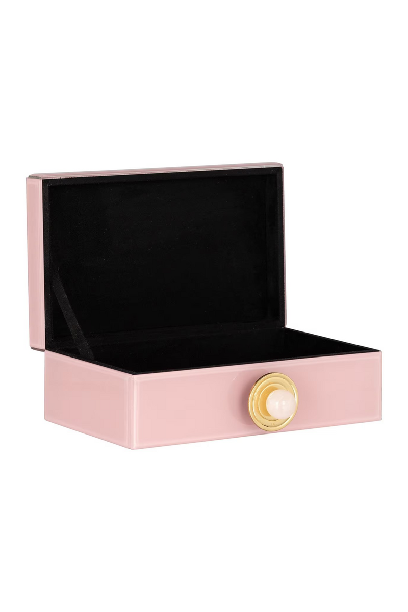 Pink Glass Storage Box | OROA Jamila | Oroatrade.com