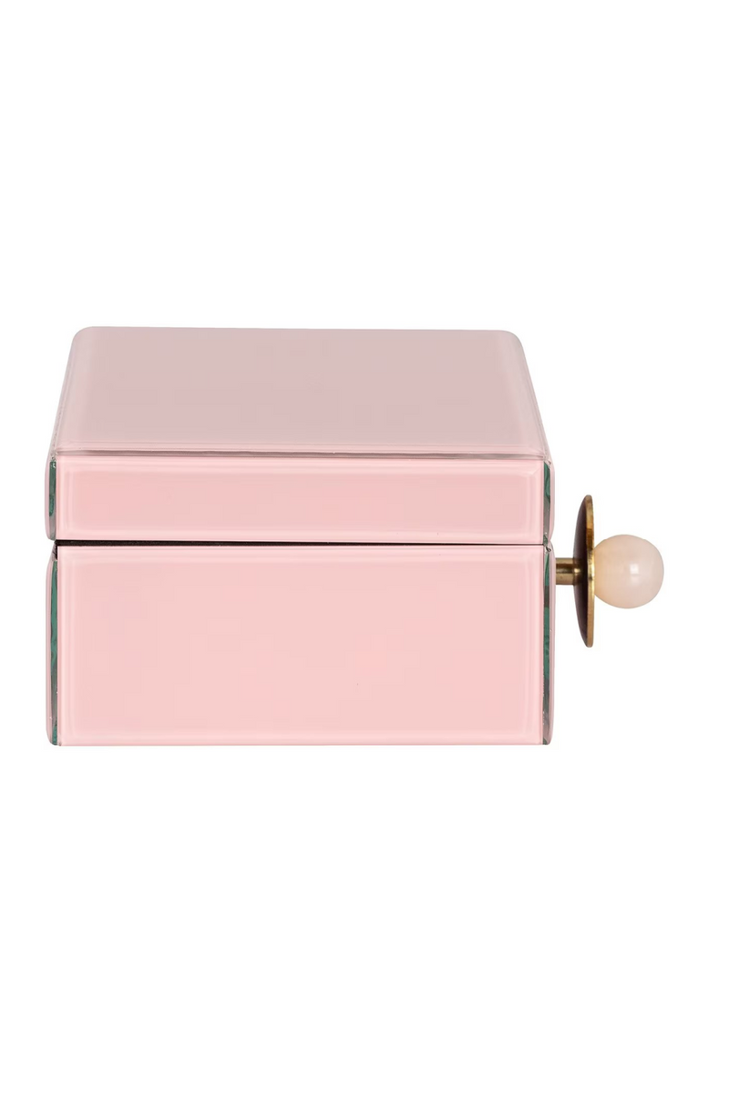 Pink Glass Storage Box | OROA Jamila | Oroatrade.com