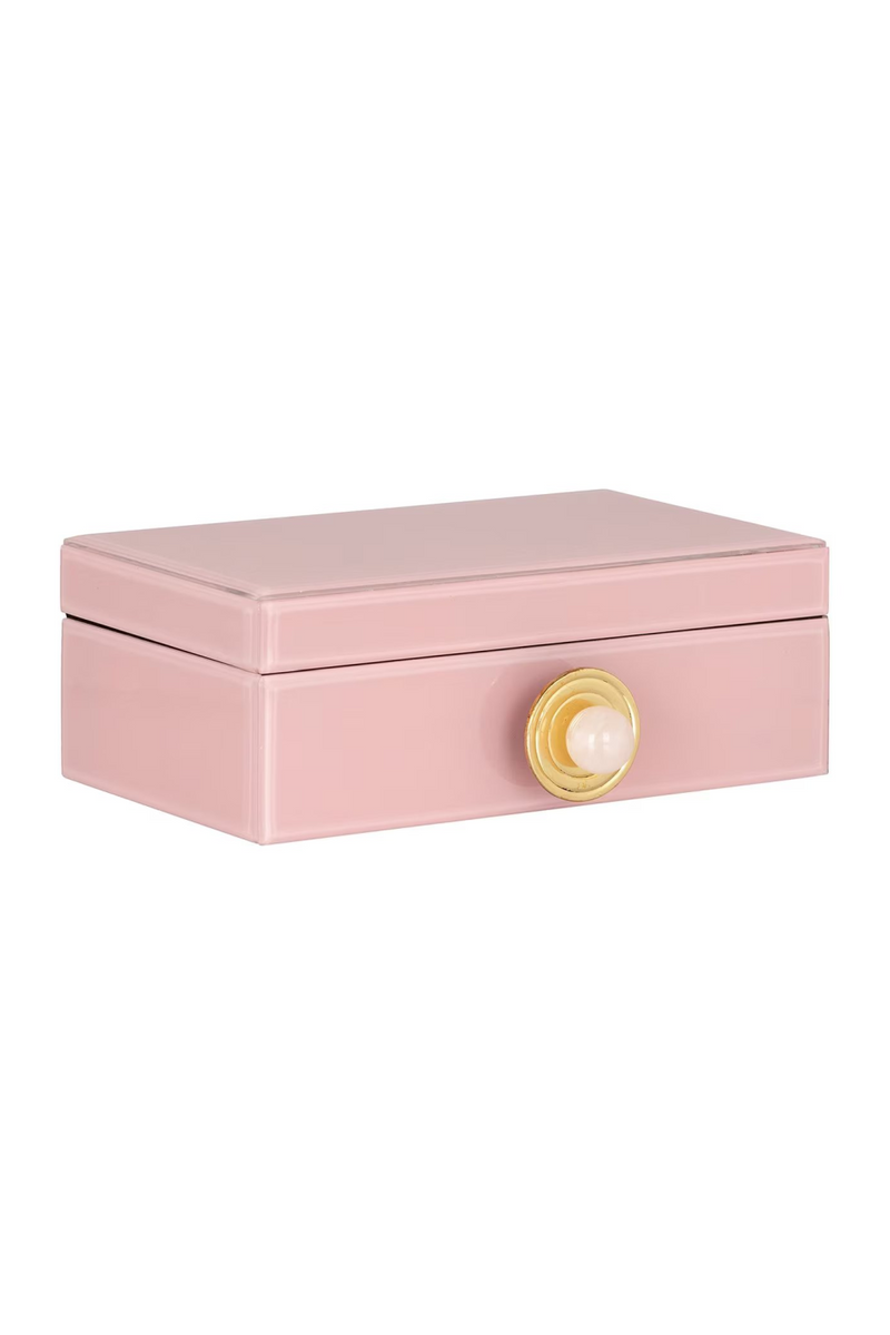 Pink Glass Storage Box | OROA Jamila | Oroatrade.com