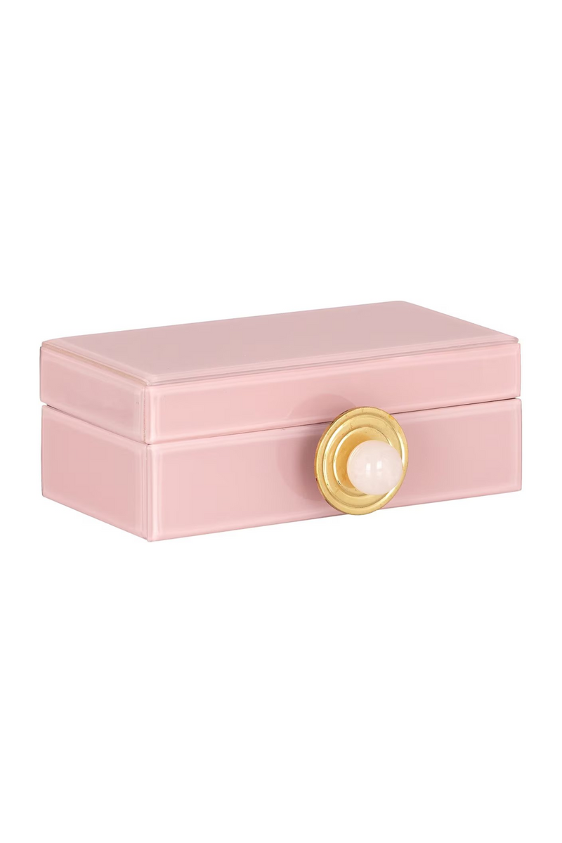 Pink Glass Storage Box | OROA Jamila | Oroatrade.com