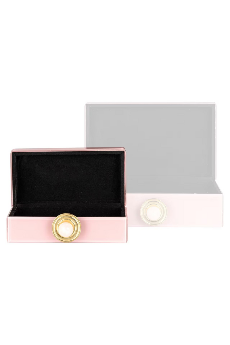 Pink Glass Storage Box | OROA Jamila | Oroatrade.com