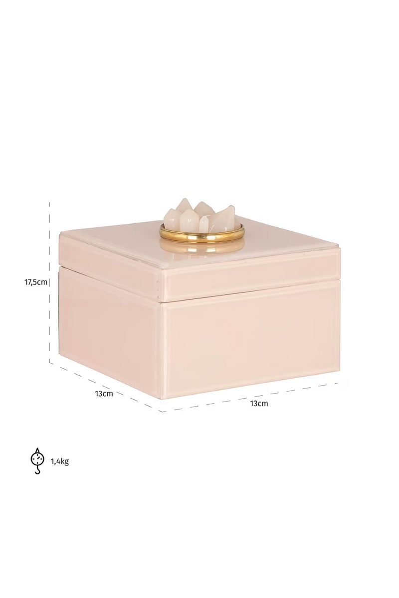 Pink Glass Storage Box | OROA Jalisa | Oroatrade.com