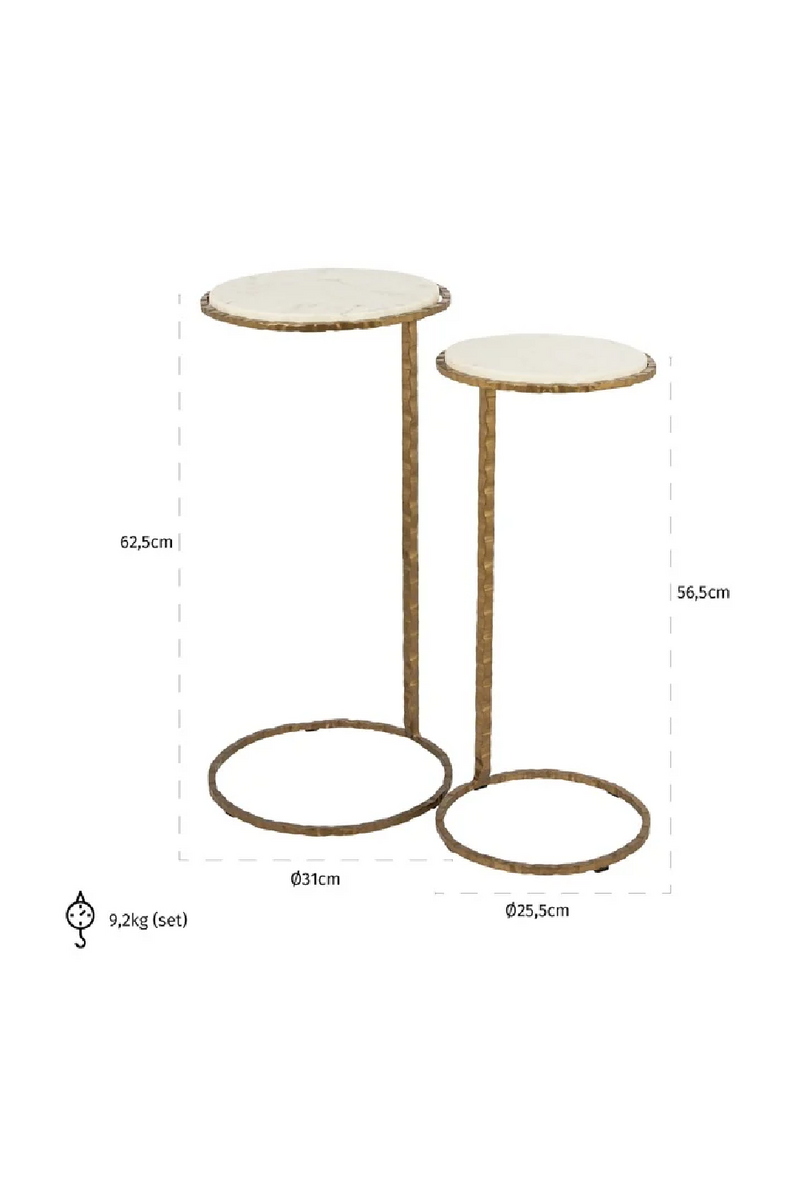 Marble Top End Table Set (2) | OROA Scofield | Oroatrade.com