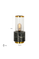 Black Marble Cylinder Table Lamp | Richmond Interiors Conan | Oroatrade.com