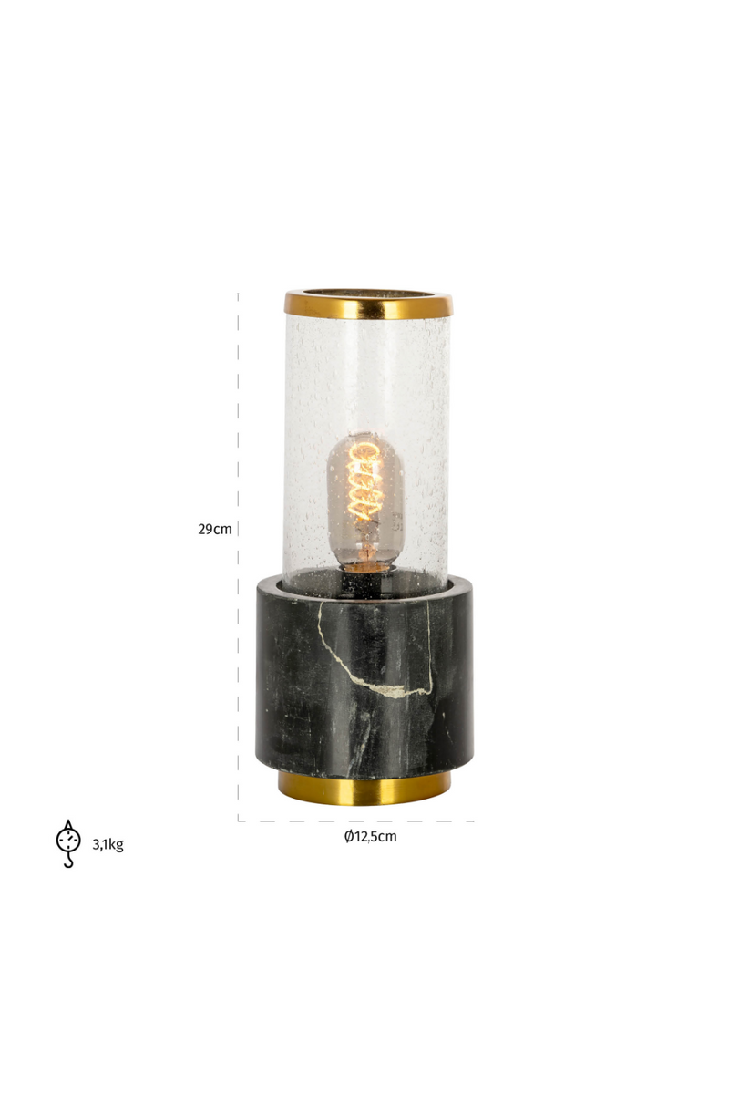 Black Marble Cylinder Table Lamp | OROA Conan | Oroatrade.com