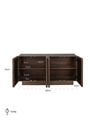 Mango Wood 4-Door Sideboard | Richmond Interiors Bryant | Oroatrade.com