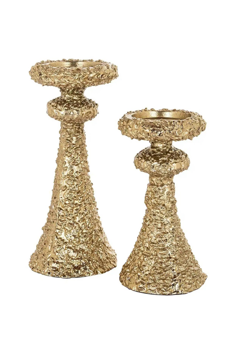 Gold Textured Candle Holder | OROA July | Oroatrade.com