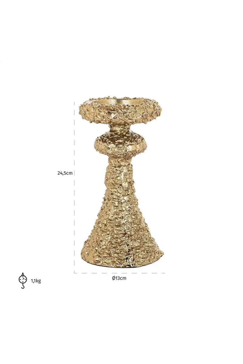 Gold Textured Candle Holder | OROA July | Oroatrade.com