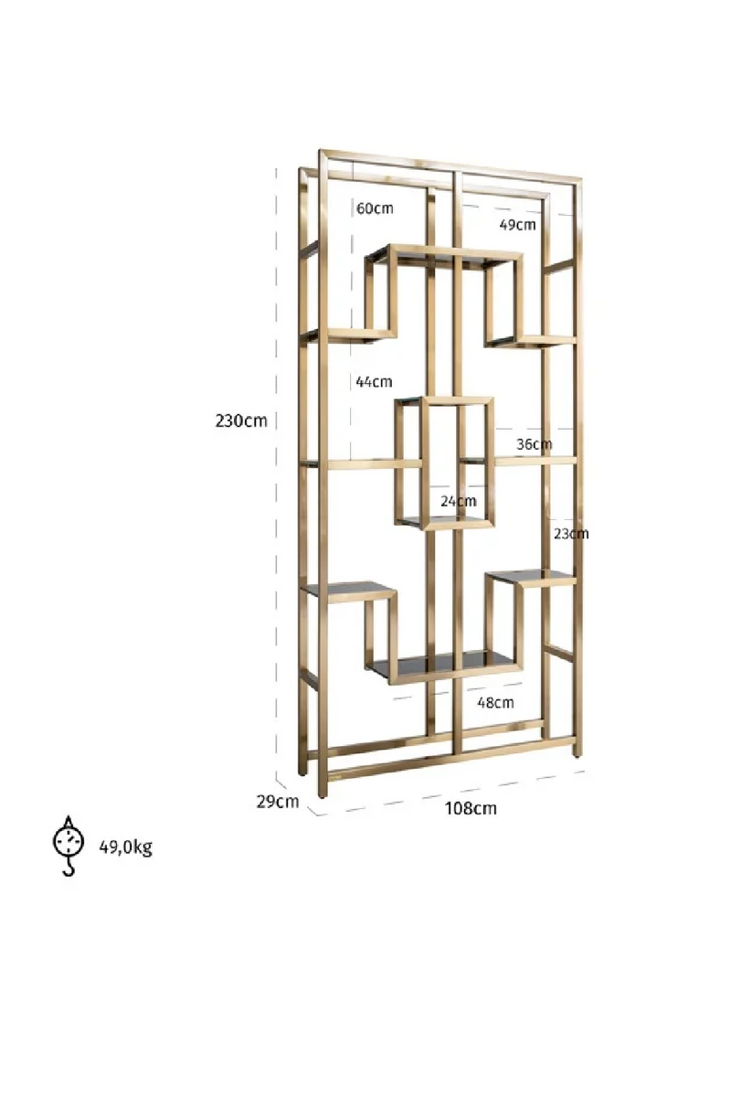 Brushed Gold Display Unit | OROA Magnus | Oroatrade.com