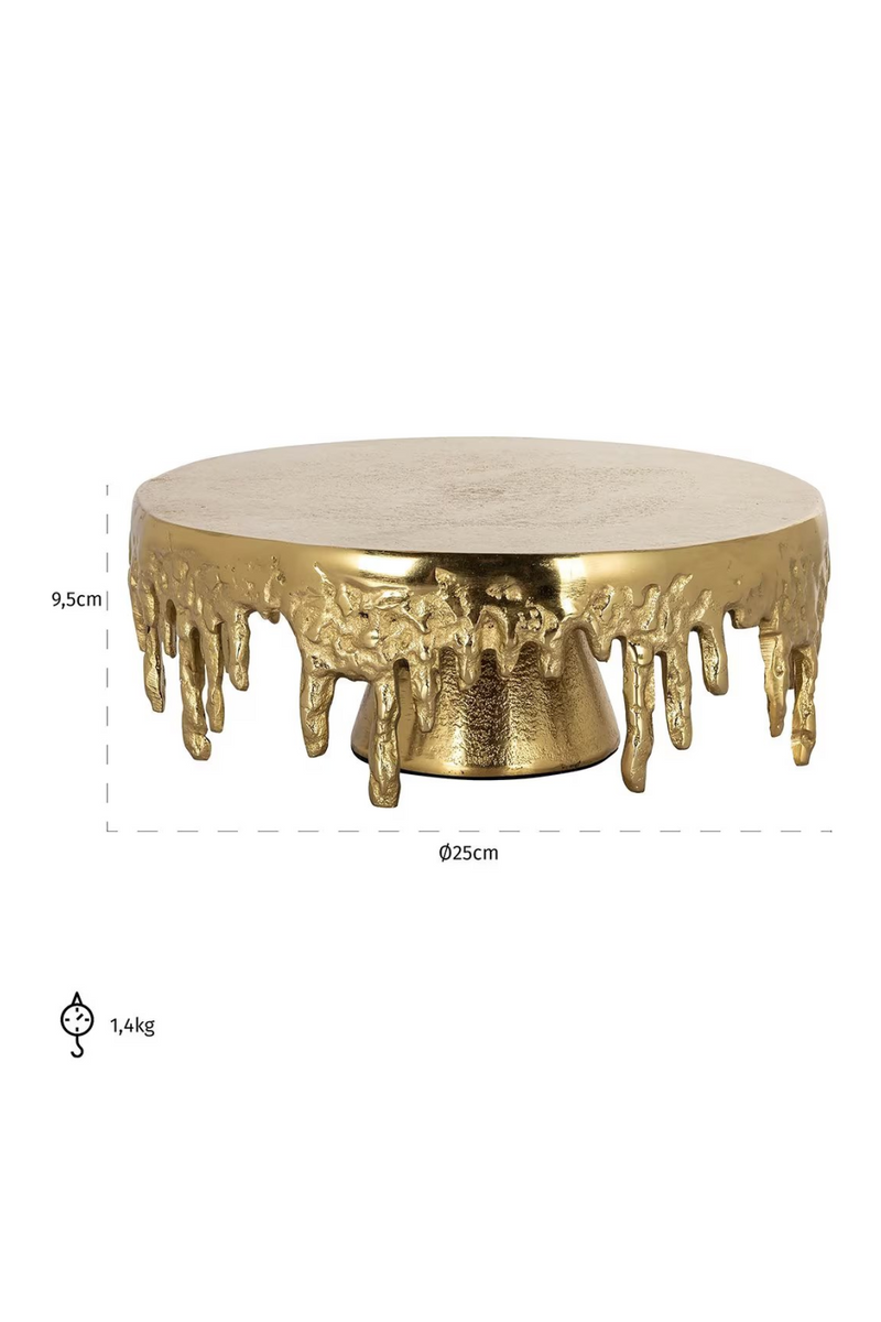 Gold Drip Cakeplate | OROA Carmona | Oroatrade.com