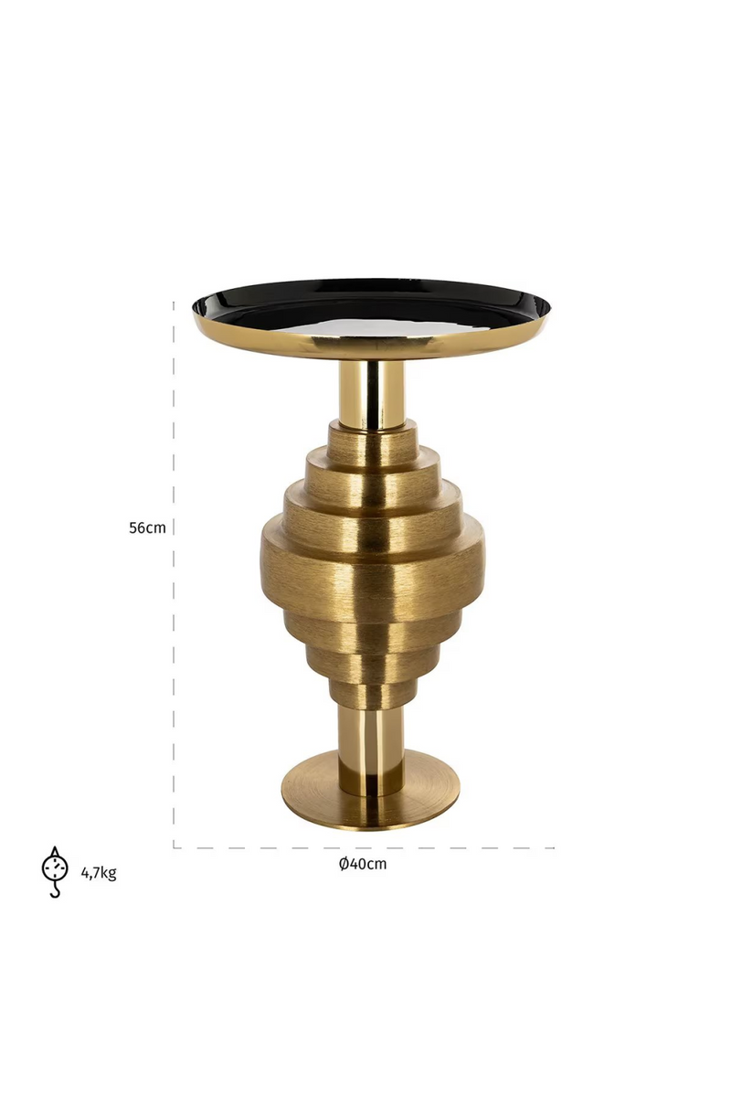 Black Tiered End Table | OROA Renao | Oroatrade.com