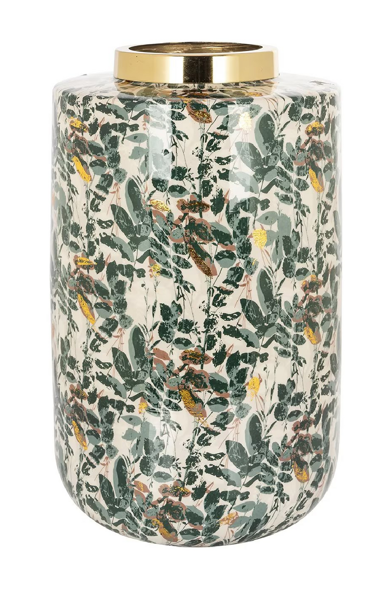 Green Leaves Enamel Vase | OROA Omono | Oroatrade.com