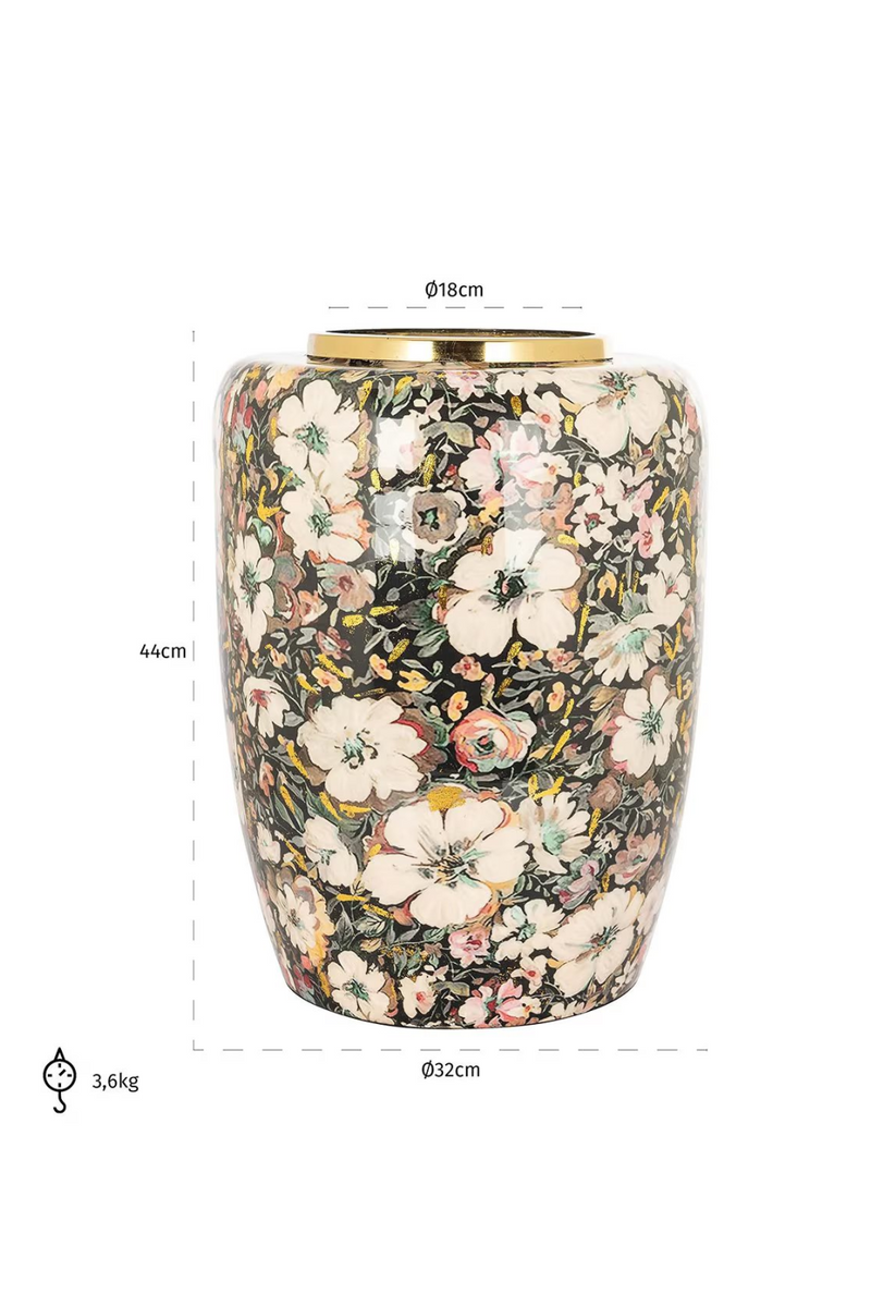 Floral Enamel Vase | OROA Chumono | Oroatrade.com