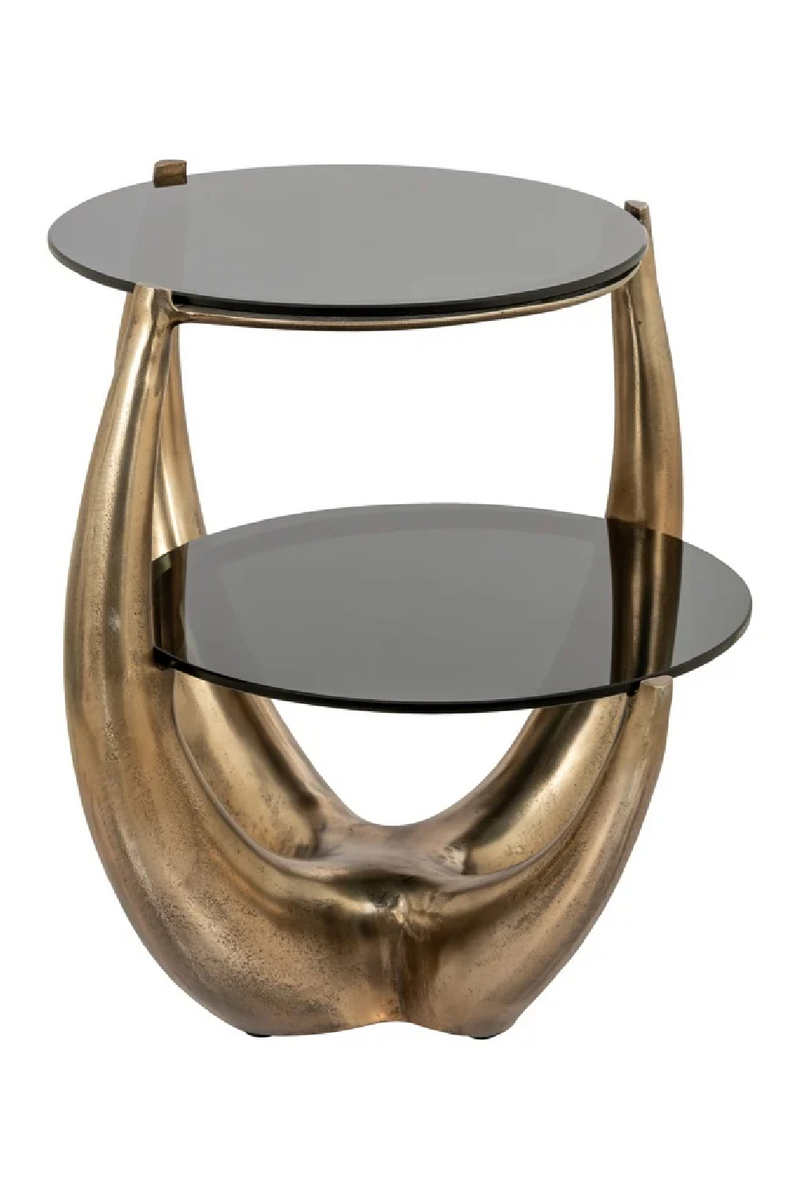 Gold 2-Layer End Table | OROA Aida | Oroatrade.com