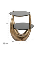 Gold 2-Layer End Table | Richmond Interiors Aida | Oroatrade.com