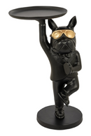 Dog Sculpture Black End Table | Richmond Interiors Bullie | Oroatrade.com