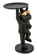 Dog Sculpture Black End Table | Richmond Interiors Bullie | Oroatrade.com