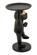 Dog Sculpture Black End Table | Richmond Interiors Bullie | Oroatrade.com