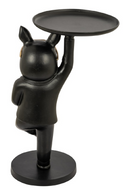 Dog Sculpture Black End Table | Richmond Interiors Bullie | Oroatrade.com