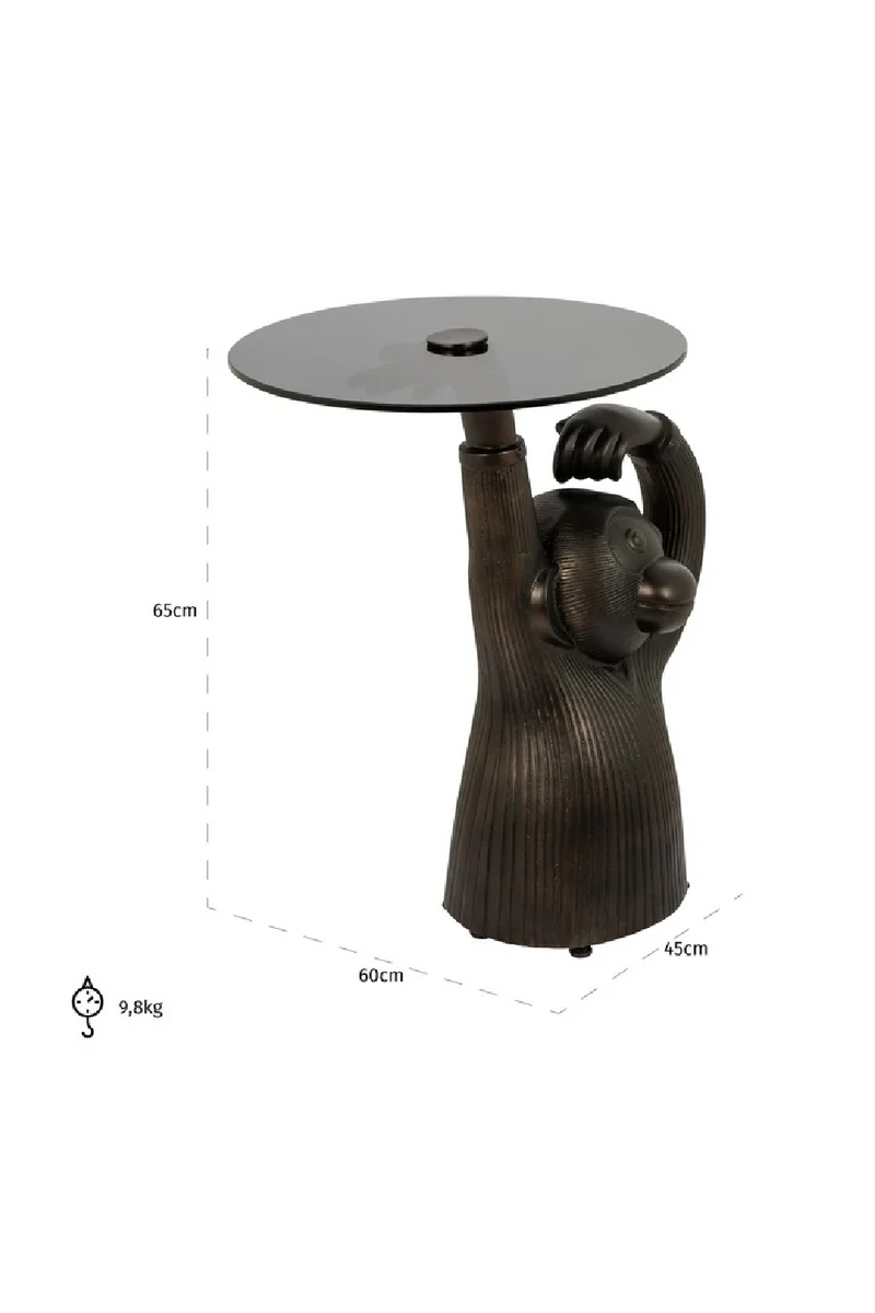 Bronze Sculpture End Table | OROA Ape | Oroatrade.com