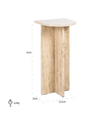 Travertine Modern End Table | Richmond Interiors Costello | Oroatrade.com