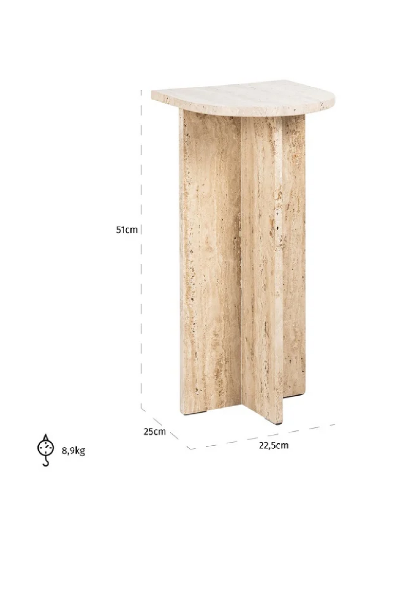 Travertine Modern End Table | OROA Costello | Oroatrade.com