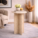 Travertine Modern End Table | Richmond Interiors Costello