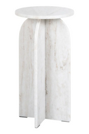 Beige Marble Round End Table | Richmond Interiors Luciano | Oroatrade.com