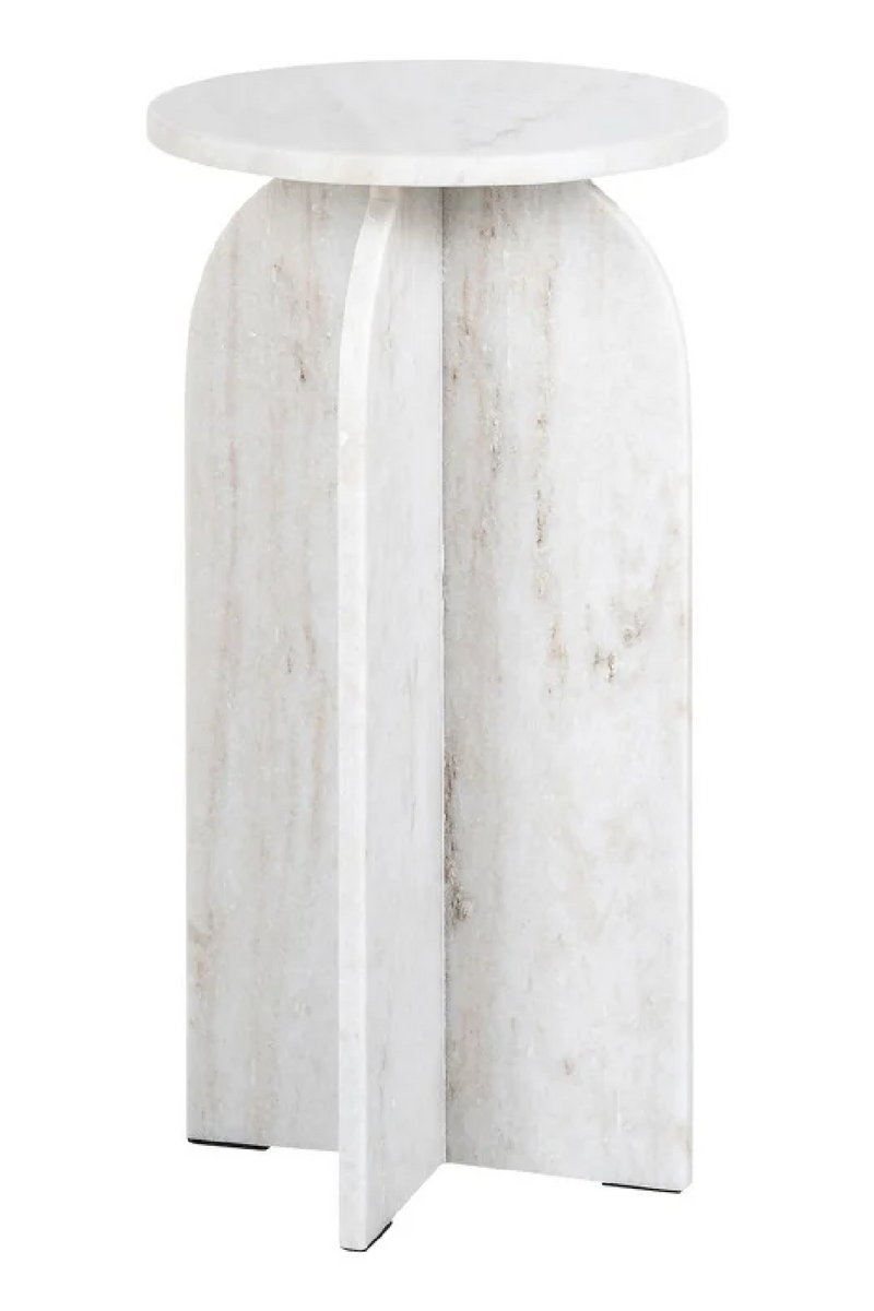 Beige Marble Round End Table | OROA Luciano | Oroatrade.com