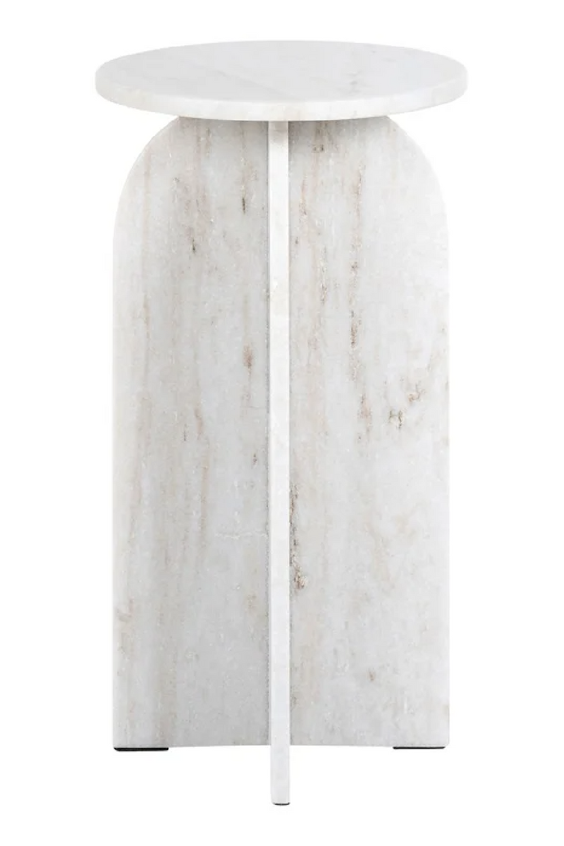 Beige Marble Round End Table | OROA Luciano | Oroatrade.com