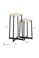 Beige Marble End Table Set (2) | Richmond Interiors Dillinger | Oroatrade.com