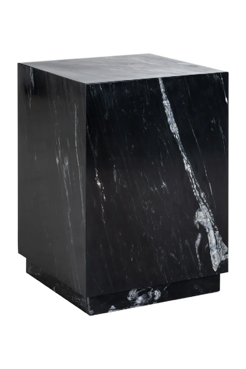 Black Marble Square End Table | OROA Salvatore | Oroatrade.com