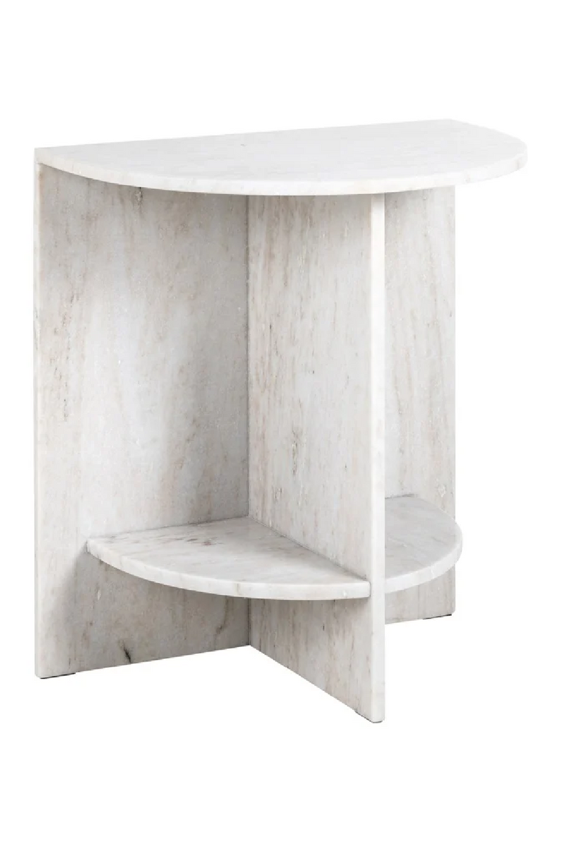 Marble Semi-Circle End Table | OROA Lansky | Oroatrade.com