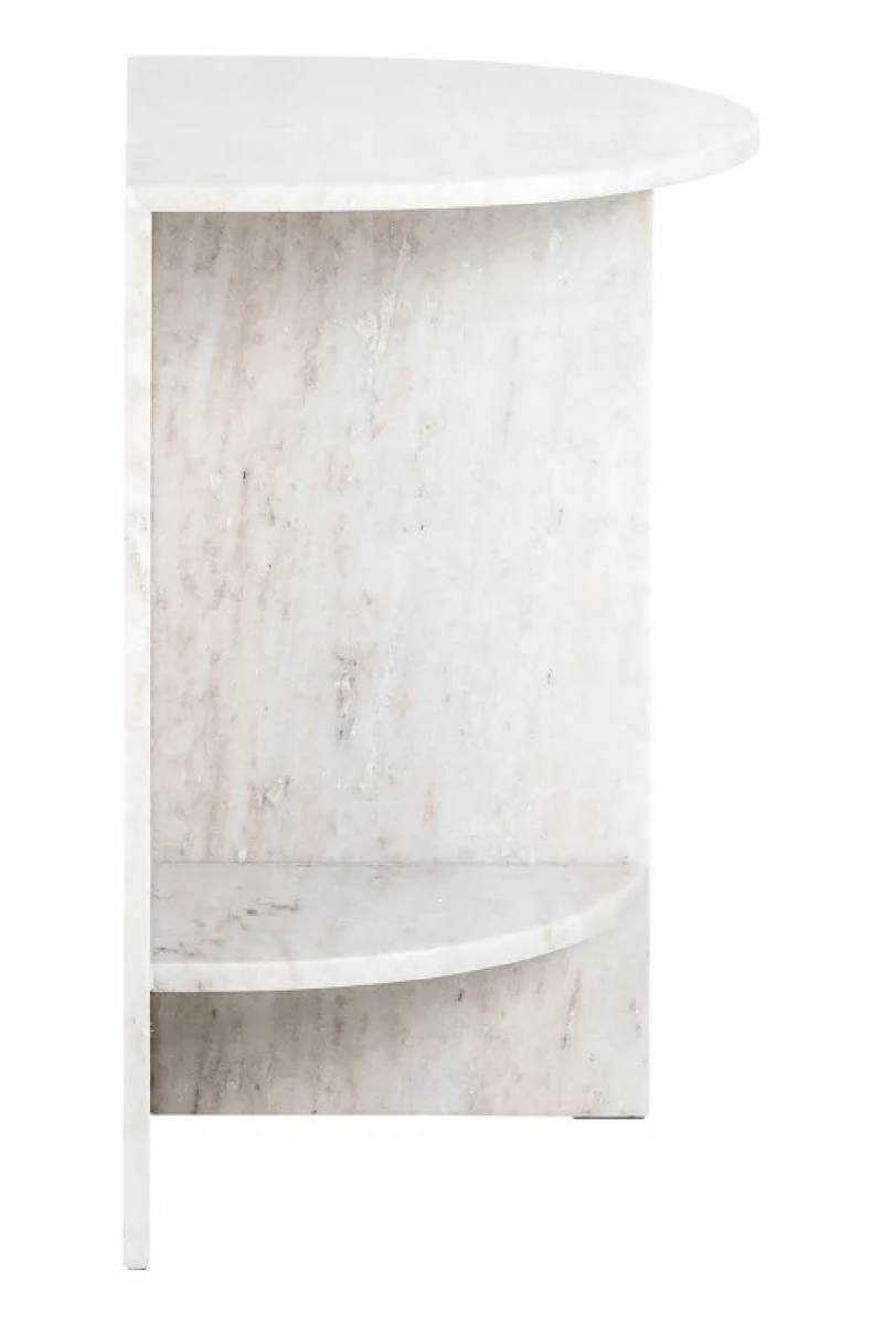 Marble Semi-Circle End Table | OROA Lansky | Oroatrade.com