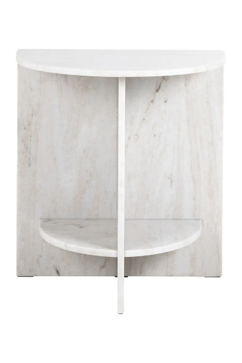 Marble Semi-Circle End Table | OROA Lansky | Oroatrade.com