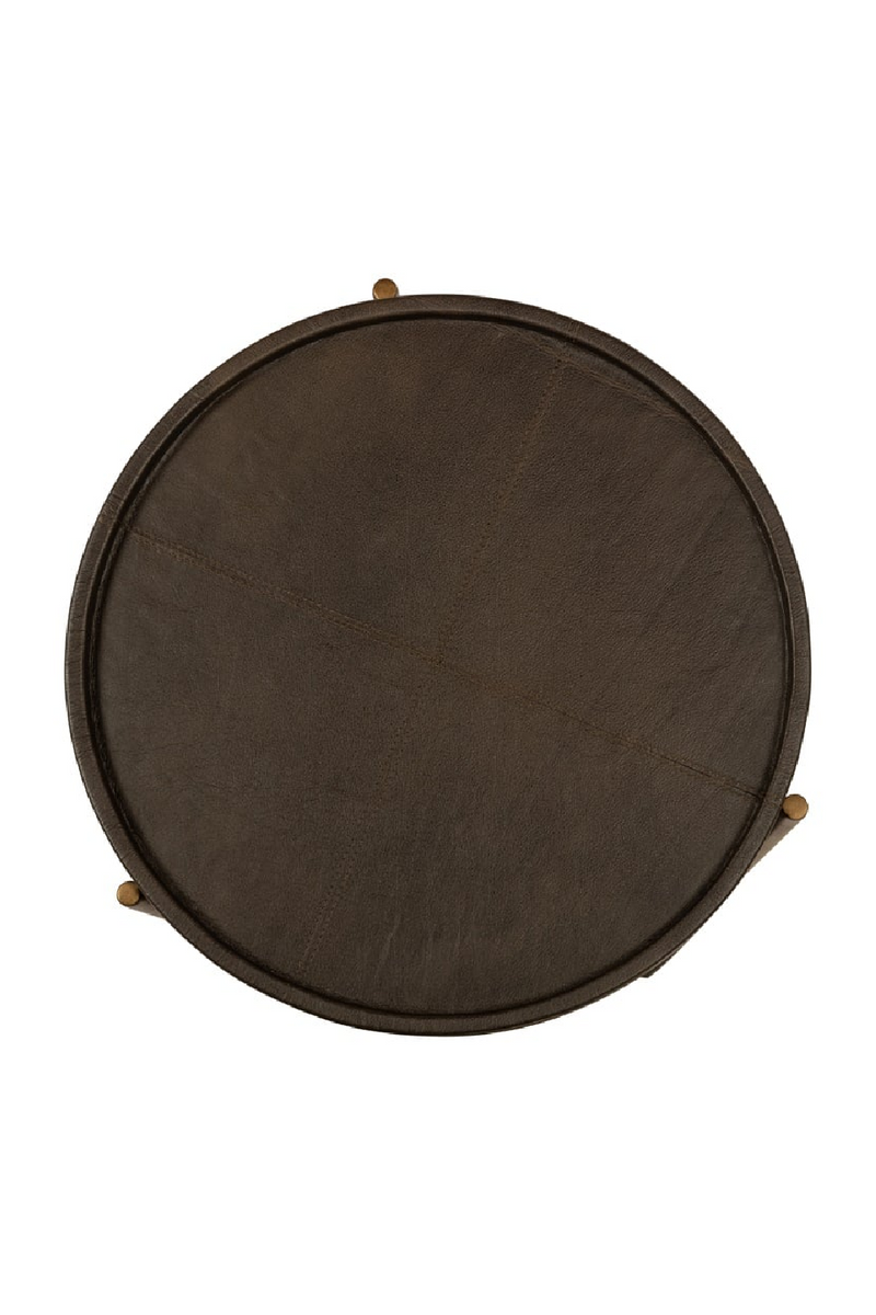 Brown Leather End Table | OROA Zillon | Oroatrade.com