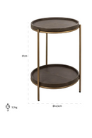 Brown Leather End Table | Richmond Interiors Zillon | Oroatrade.com