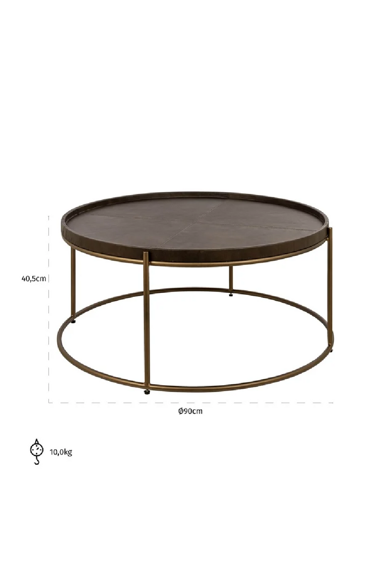 Brown Leather Coffee Table | OROA Zillon | Oroatrade.com