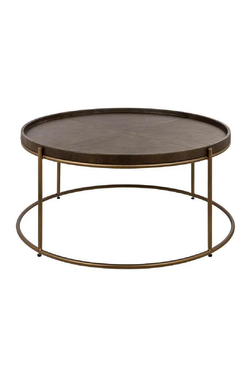 Brown Leather Coffee Table | OROA Zillon | Oroatrade.com