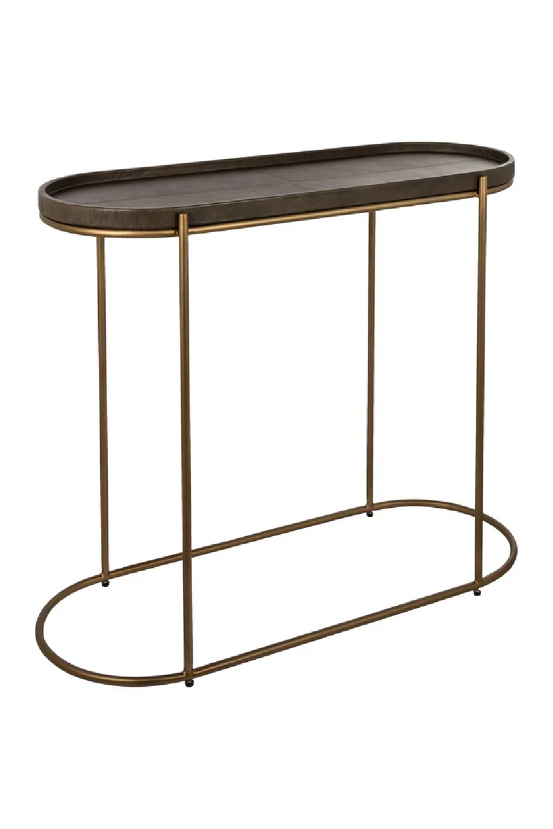 Brown Leather Console Table | OROA Zillon | Oroatrade.com