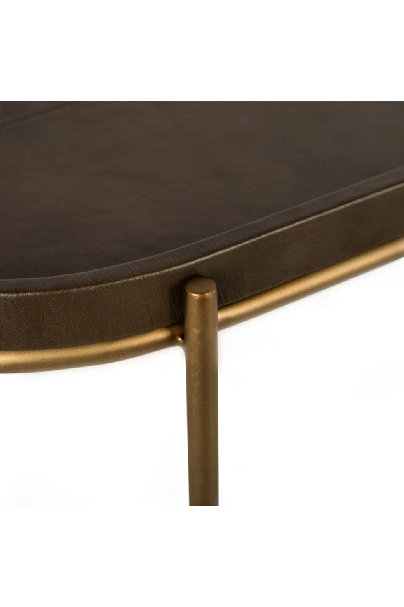 Brown Leather Console Table | OROA Zillon | Oroatrade.com