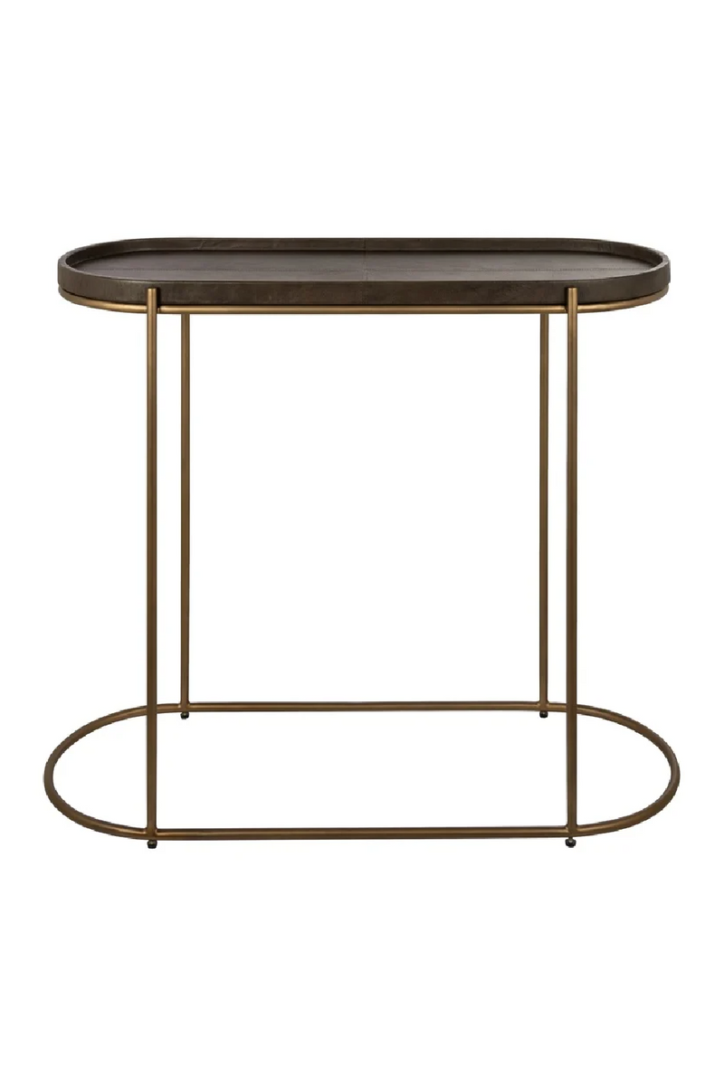 Brown Leather Console Table | OROA Zillon | Oroatrade.com