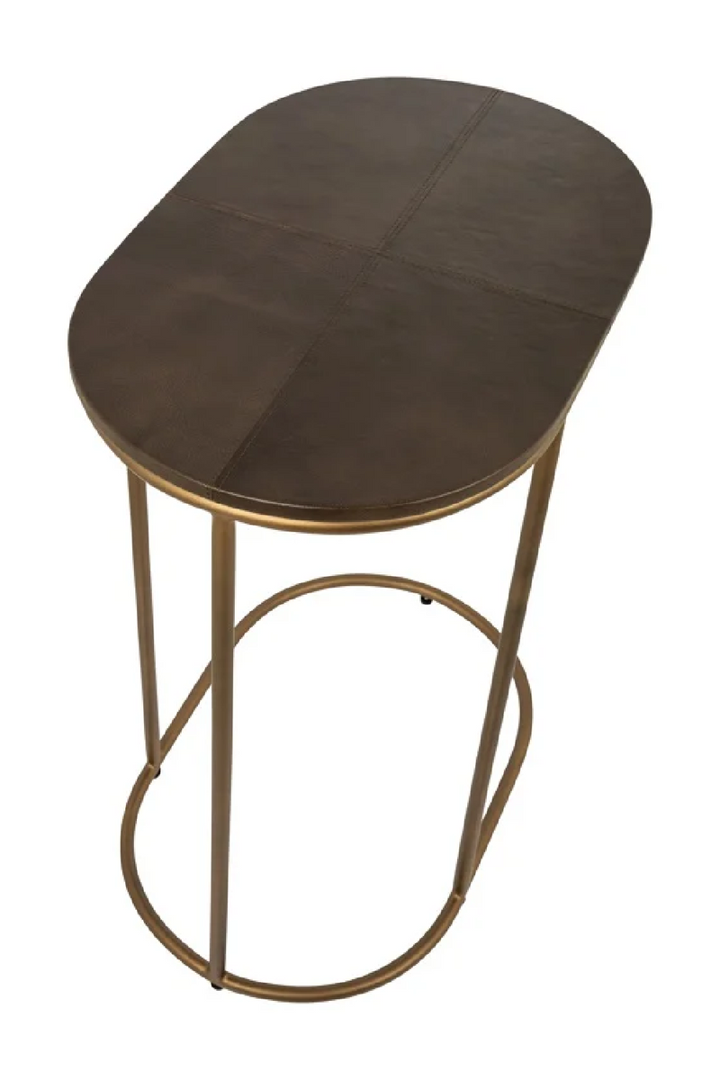 Brown Leather Sofa Table | OROA Zillon | Oroatrade.com