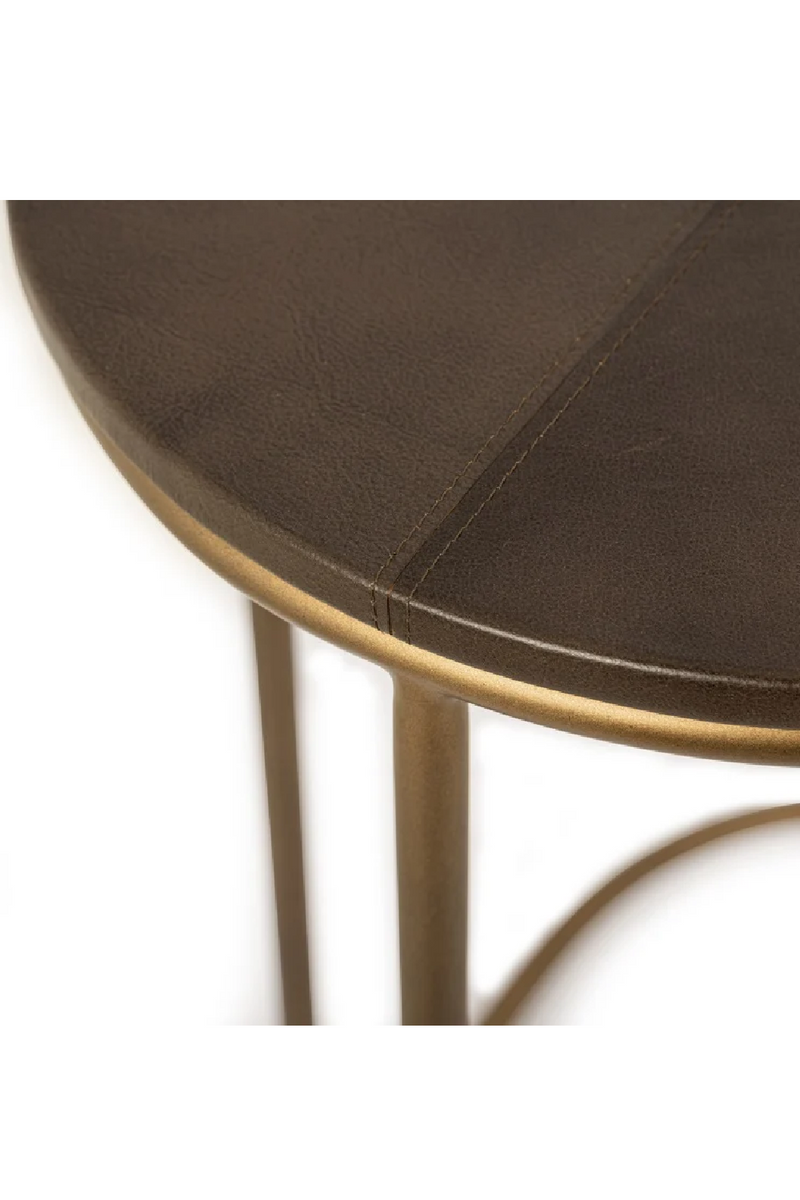 Brown Leather Sofa Table | OROA Zillon | Oroatrade.com