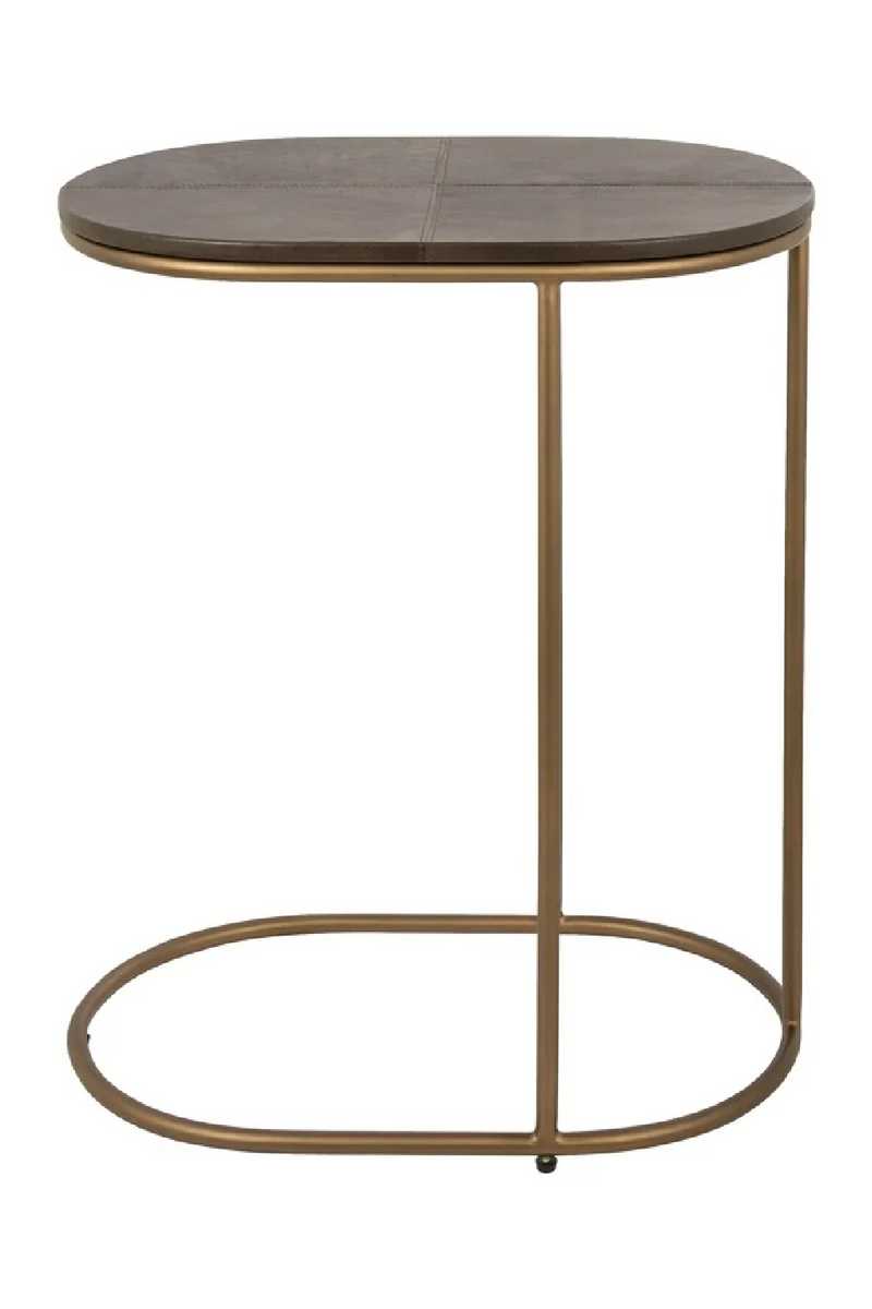 Brown Leather Sofa Table | OROA Zillon | Oroatrade.com