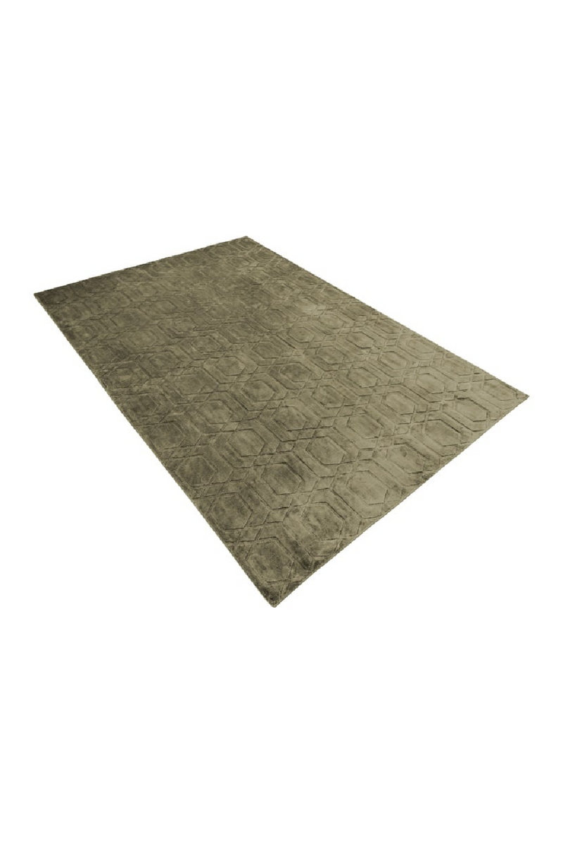 Olive Green Viscose Carpet 6'5" x 10' | OROA Liva