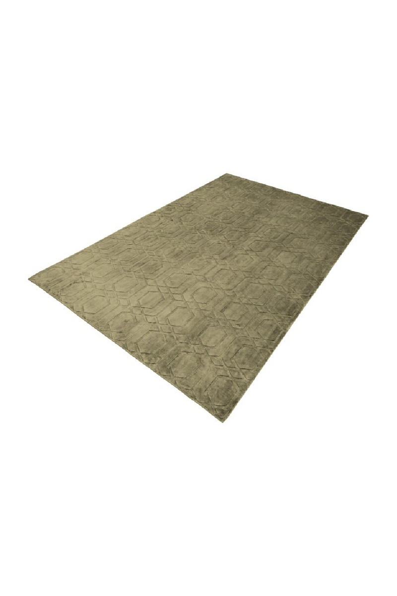 Olive Green Viscose Carpet 6'5" x 10' | OROA Liva