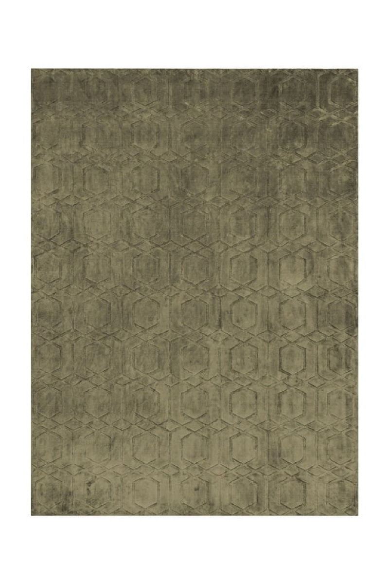 Olive Green Viscose Carpet 6'5" x 10' | OROA Liva