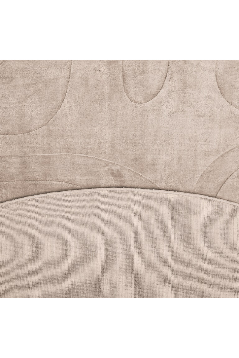 Beige Viscose Round Carpet | OROA Addison | Oroatrade.com